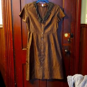 Dosa Brown silk dress